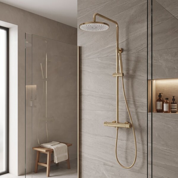 Round rain shower REA JS-021 Gold