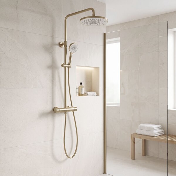 Round rain shower REA JS-021 Gold Brush