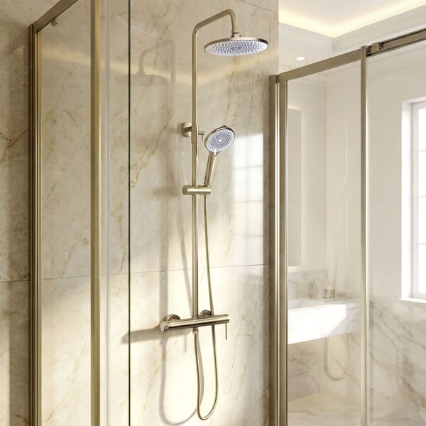 Round rain shower REA JS-021 Gold Brush