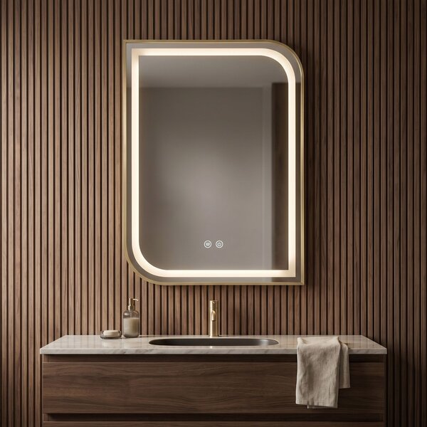 Mirror LED ZONE 80X60 GOLD BRUSH