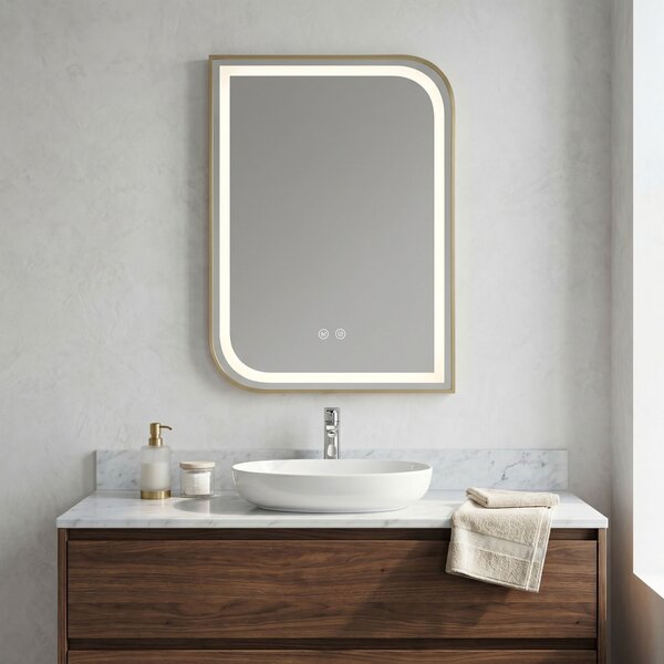 Mirror LED ZONE 80X60 GOLD BRUSH