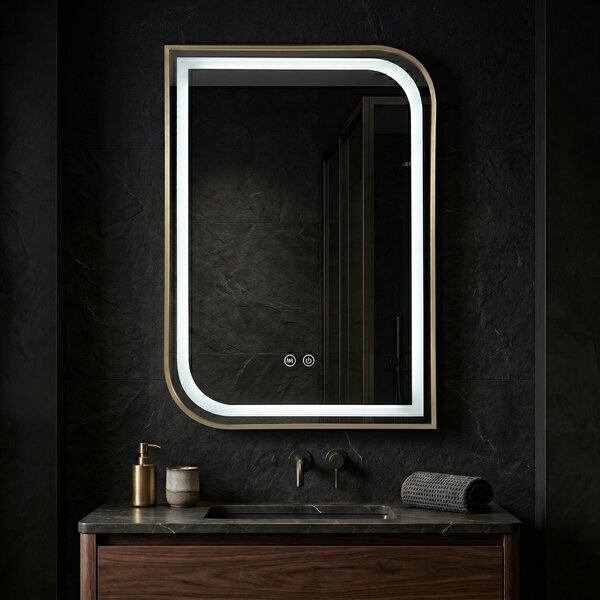 Mirror LED ZONE 80X60 GOLD BRUSH