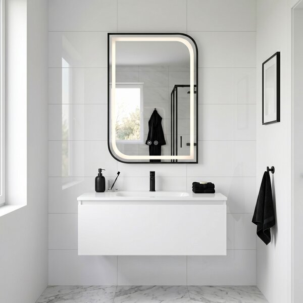 Mirror LED ZONE 80X60 BLACK