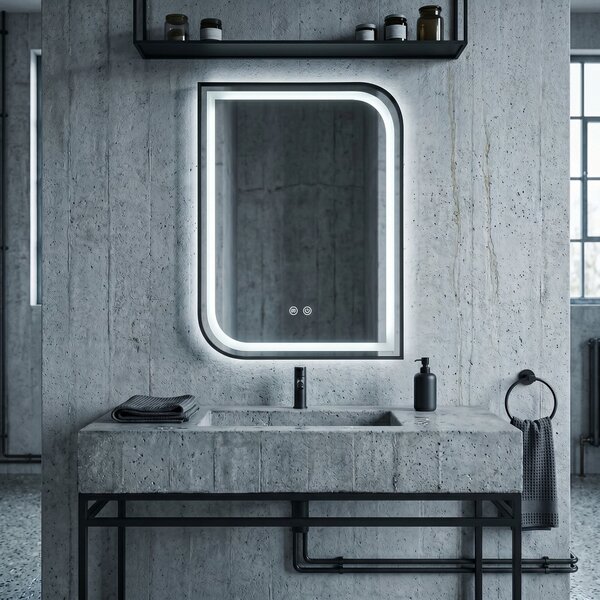 Mirror LED ZONE 70X50 BLACK