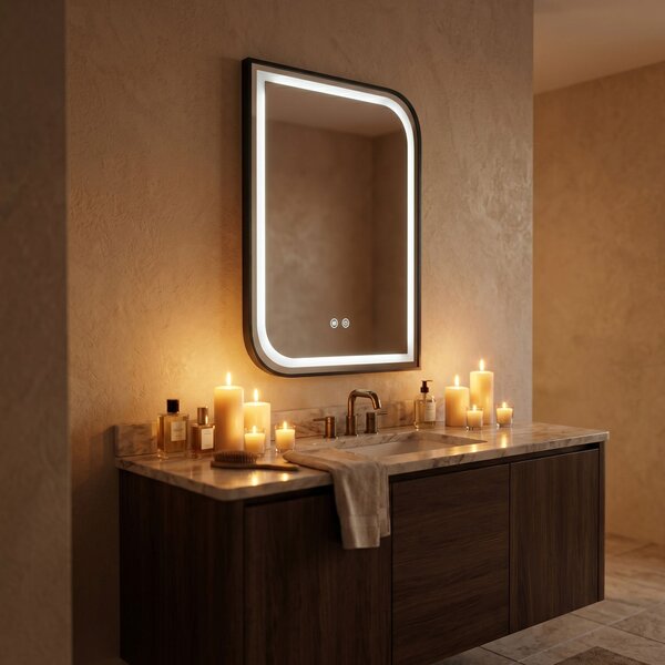 Mirror LED ZONE 70X50 BLACK