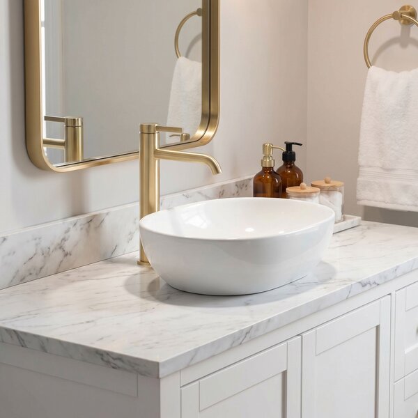 Bathroom faucet Rea Rivo Brush Gold