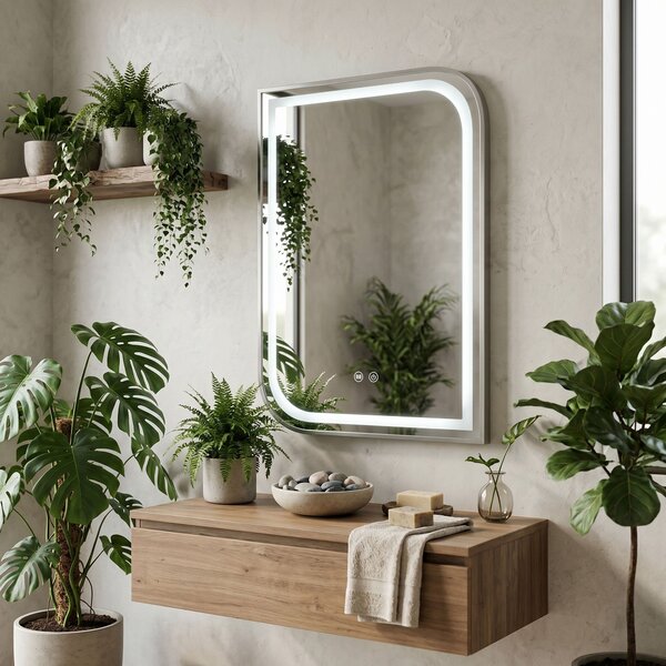 Mirror LED ZONE 70x50 BRUSH NICKEL