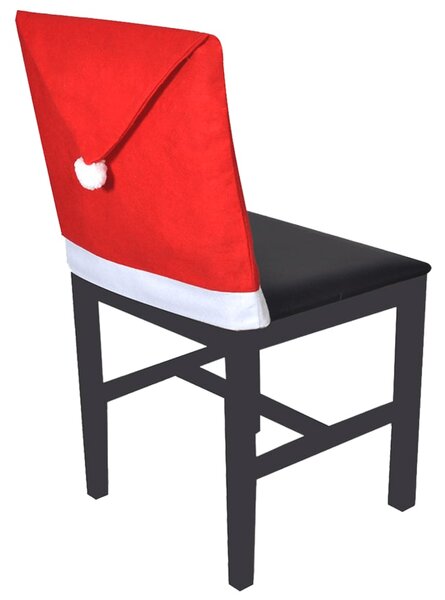 6 Santa Claus Hat Chair Back Covers