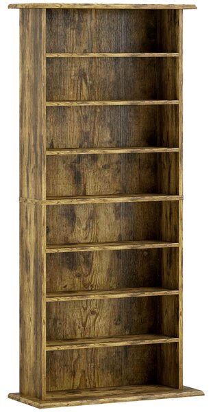 HOMCOM 360 CD Storage Unit - Rustic Brown
