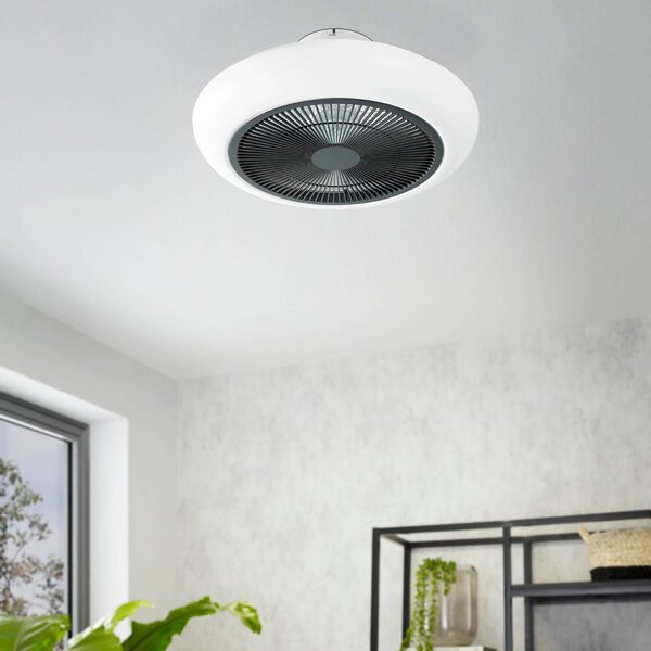 EGLO Sayulita Ceiling Light with Fan - White & Black