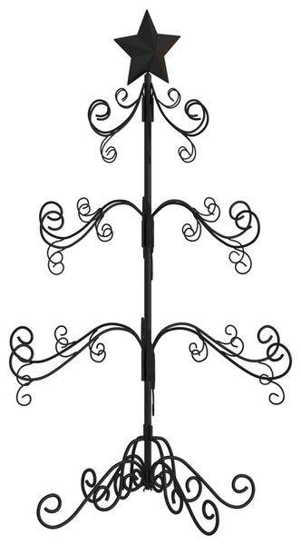 Metal Christmas Tree for Decoration Black 90 cm