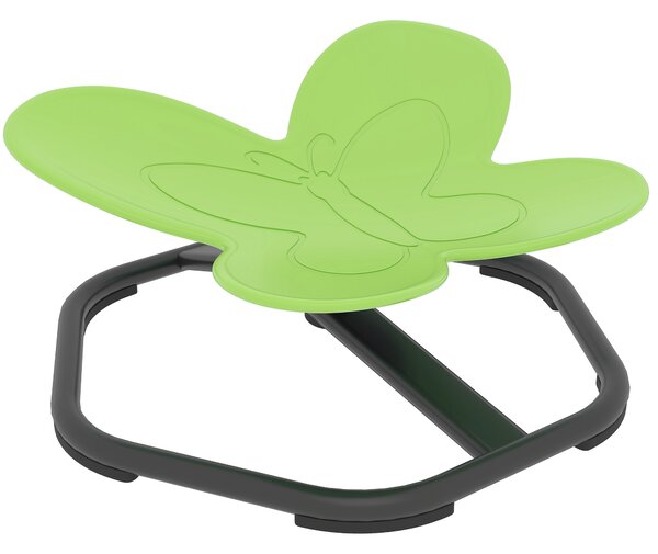 AIYAPLAY Butterfly-Shaped Kids Swivel Chair, Sensory Spinning Chair for Balance and Coordination Training, Green