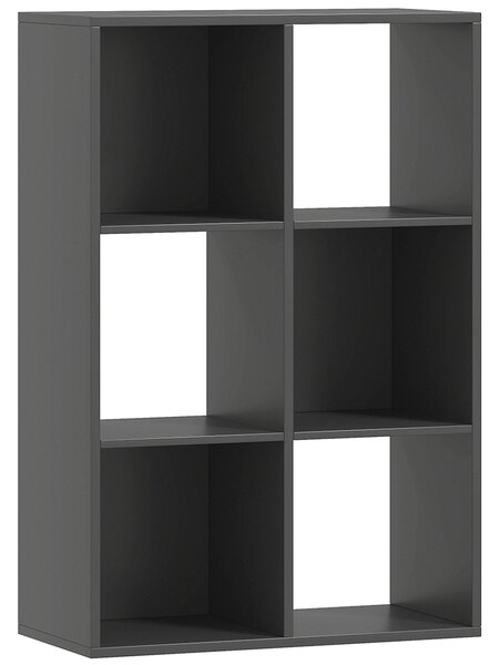HOMCOM 6-Cube Bookshelf - Black