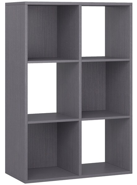 HOMCOM 6-Cube Bookshelf - Grey