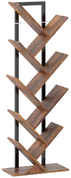 HOMCOM Eight-Section Tree Bookcase - Wood-Effect