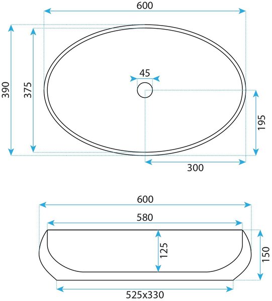 Ceramic Countertop Basin REA Maya