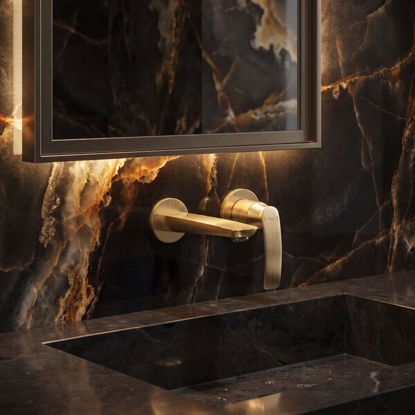 Concealed washbasin mixer REA Como Brush Gold + BOX