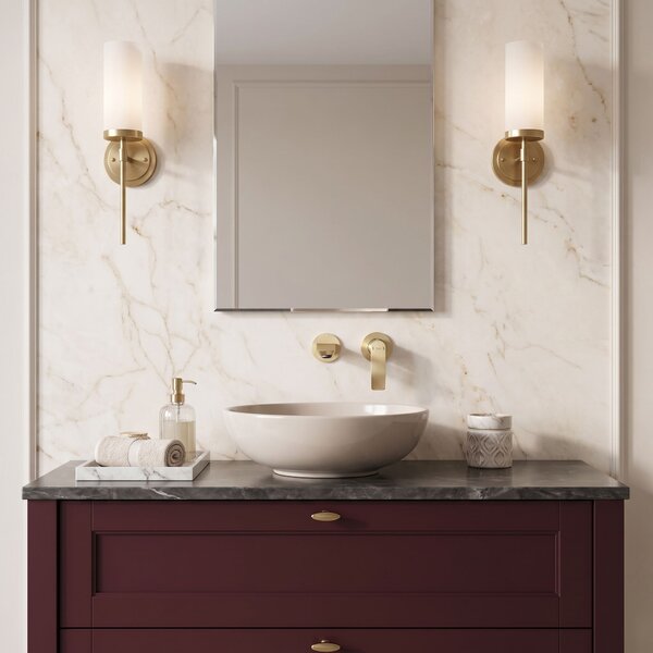 Concealed washbasin mixer REA Como Brush Gold + BOX