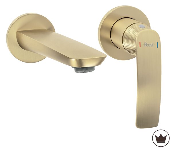 Concealed washbasin mixer REA Como Brush Gold + BOX