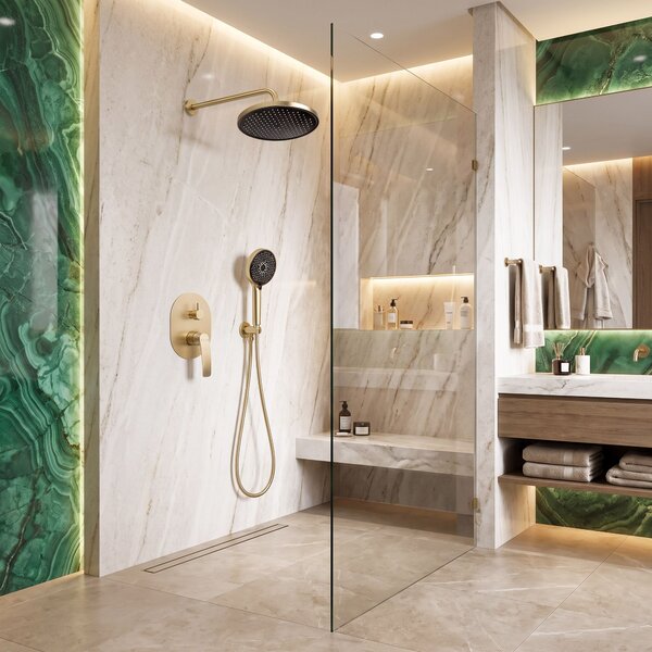 Shower system Rea Como M2 Brush Gold + BOX