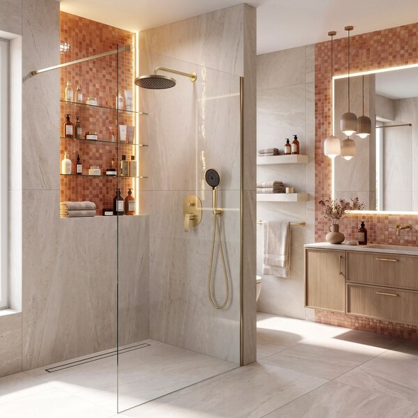 Shower system Rea Como M2 Brush Gold + BOX