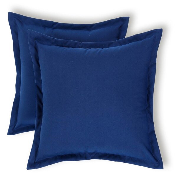 Homescapes Navy Plain Outdoor Cushion 45 x 45 cm, Set of 2