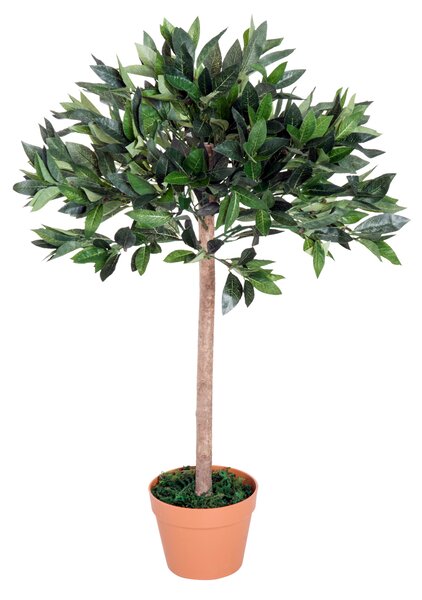 Outsunny 3ft Faux Olive Tree, Lifelike Indoor Plant, Decorative Greenery, in Orange Pot Aosom UK