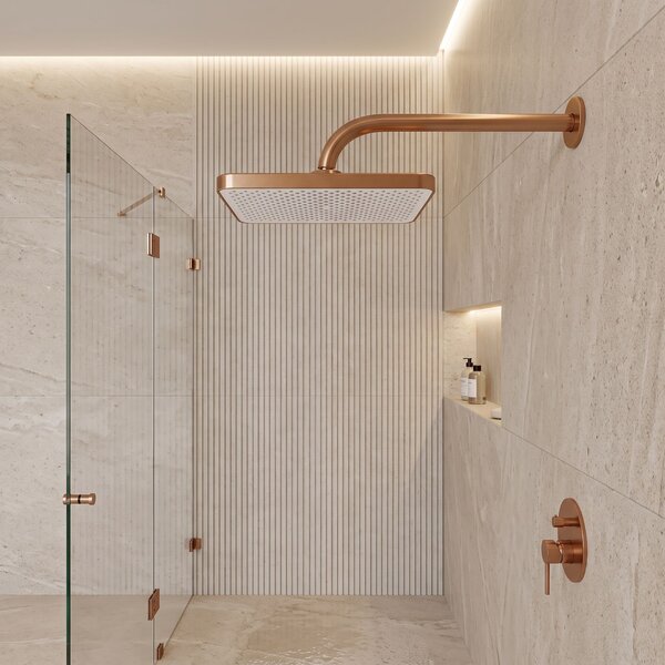 Rectangular shower head REA JS-032 Brushed Copper