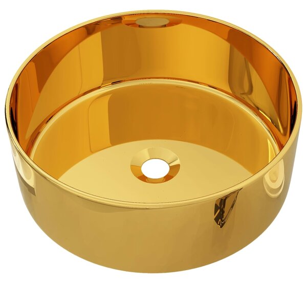 Wash Basin 40x15 cm Ceramic Gold