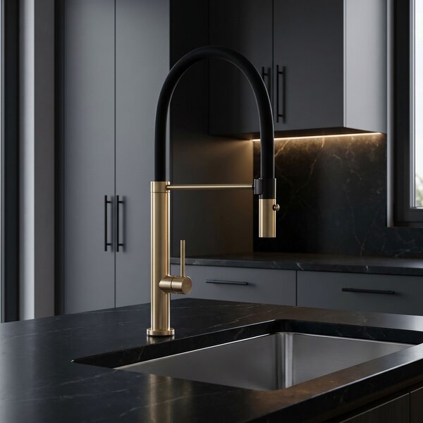 Kitchen faucet Viera gold brush
