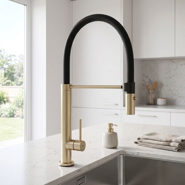 Kitchen faucet Viera gold brush