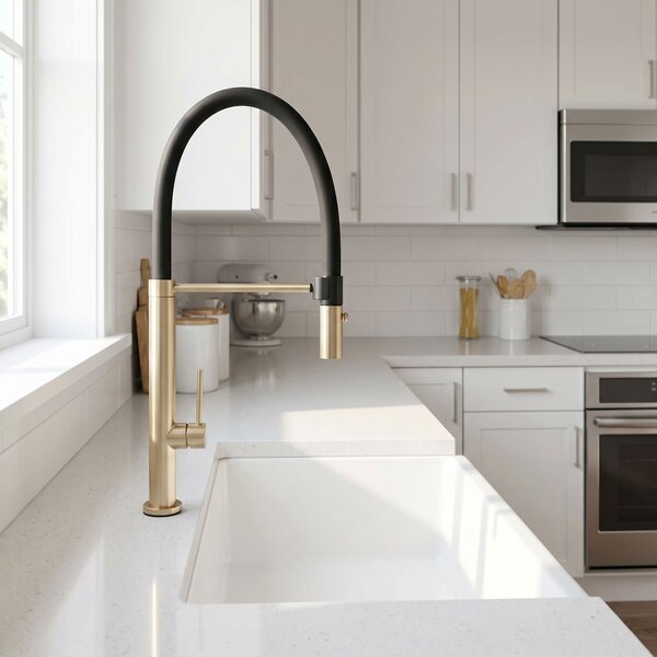 Kitchen faucet Viera gold brush