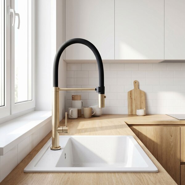 Kitchen faucet Viera gold brush