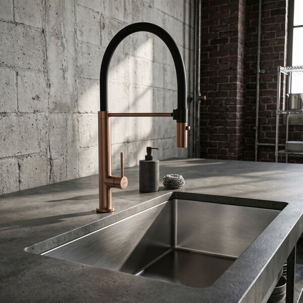 Kitchen faucet Viera copper brush