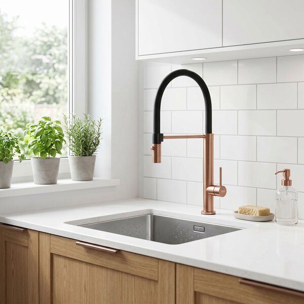 Kitchen faucet Viera copper brush