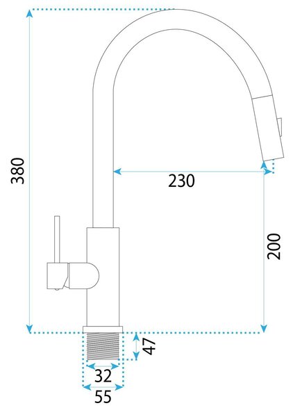 Kitchen faucet REA Ontario Brush Nickel