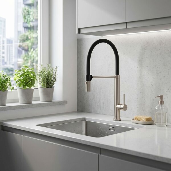 Kitchen faucet Viera nickel brush