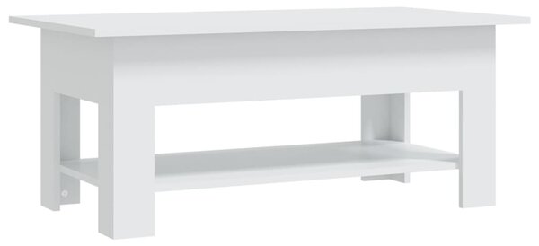 Coffee Table White 102x55x42 cm Engineered Wood