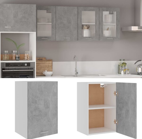 Hanging Cabinet Concrete Grey 39.5x31x60 cm Engineered Wood