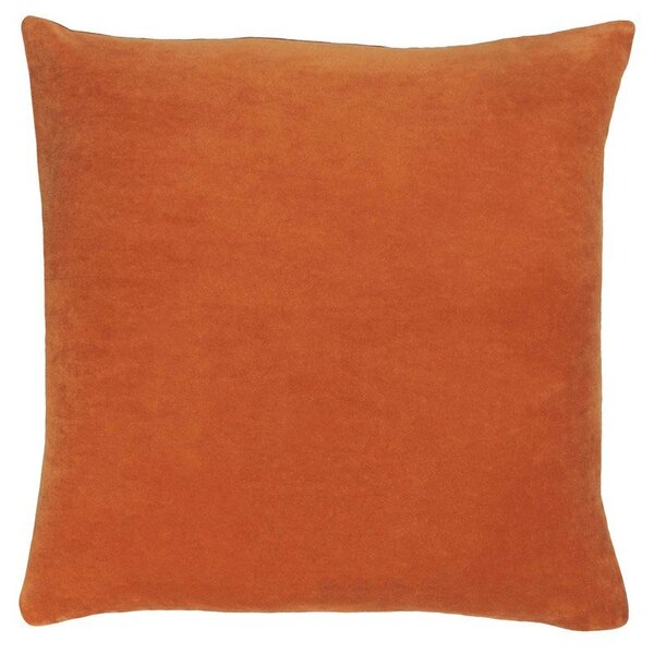 Solo Velvet Filled Cushion 45cm x 45cm Orange