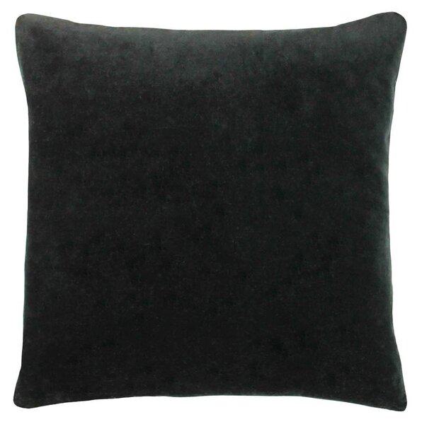Solo Velvet Filled Cushion 45cm x 45cm Black