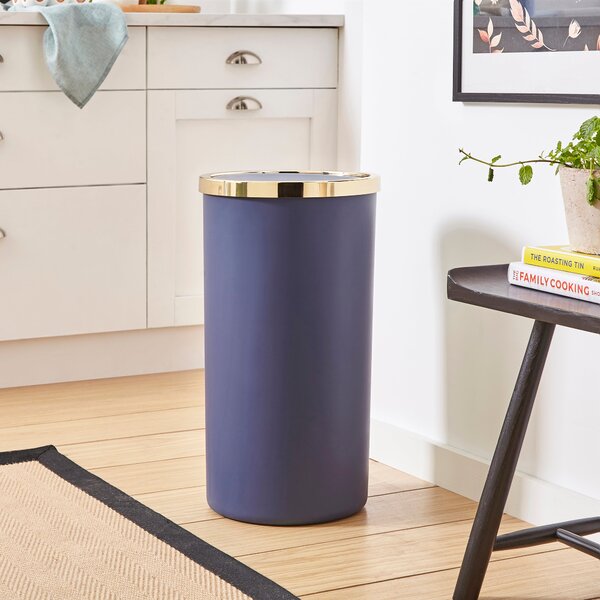 35 Litre Swing Lid Bin Navy