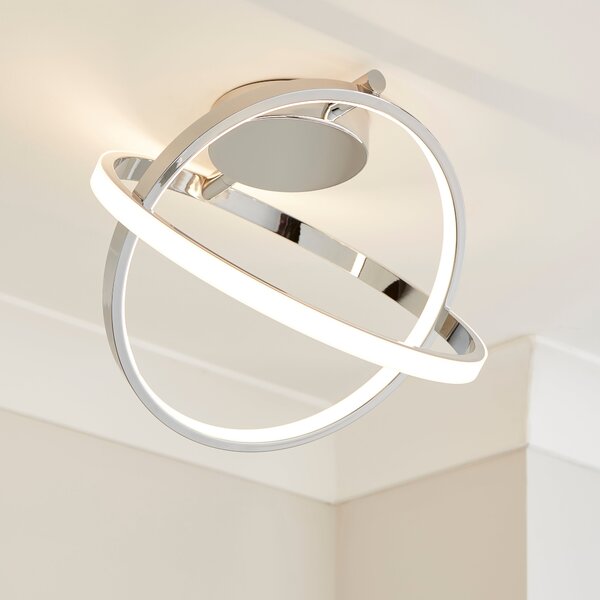 Astra Abstract LED Ceiling Light Chrome