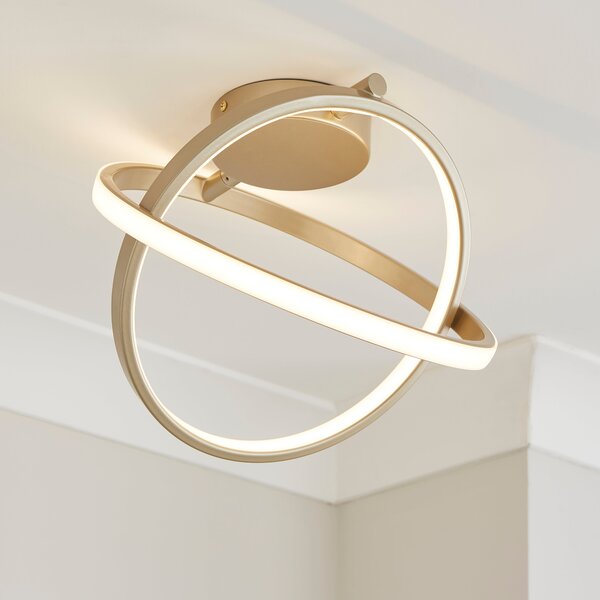 Astra Abstract LED Ceiling Light Brushed Gold