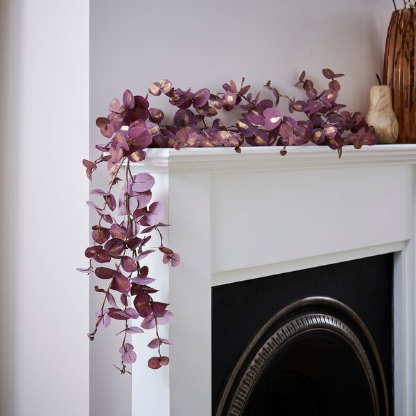 Artificial Purple Eucalyptus Garland Purple