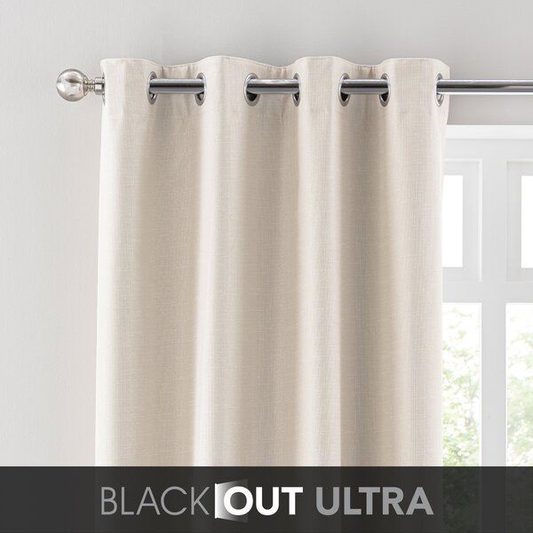 Montreal Ultra Blackout Eyelet Curtains Cream
