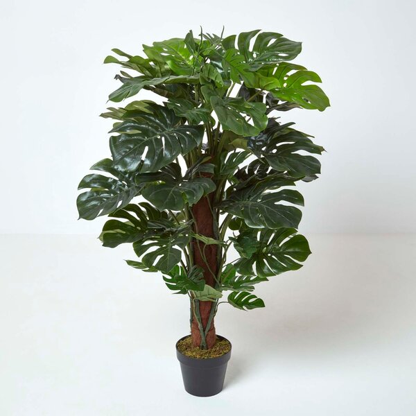 Artificial Monstera Plant Lifelike Green Cheese Plant, 120 cm Tall