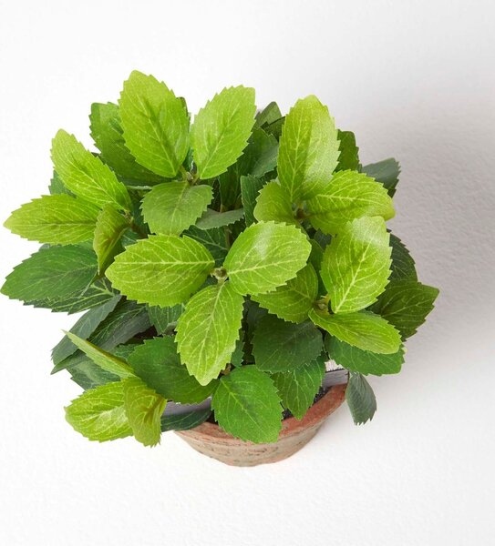 Homescapes Artificial Herb Mint Plant in Decorative Pot