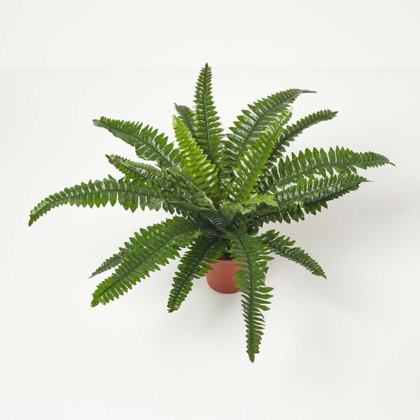 Homescapes 45 cm Tall Boston Fern Artificial Fern Plant in Pot