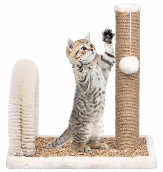 Cat Tree with Arch Grooming Brush and Scratch Post